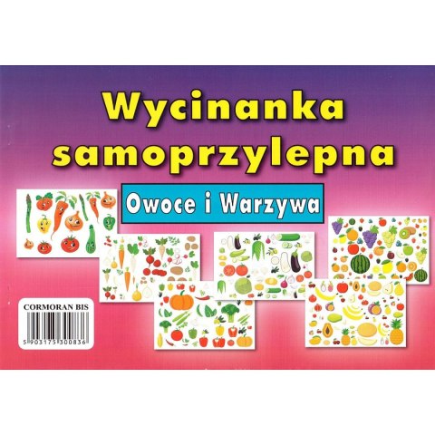 Zeszyt papierów kolorowych Cormoran owoce i warzywa samoprzylepne A4 6k