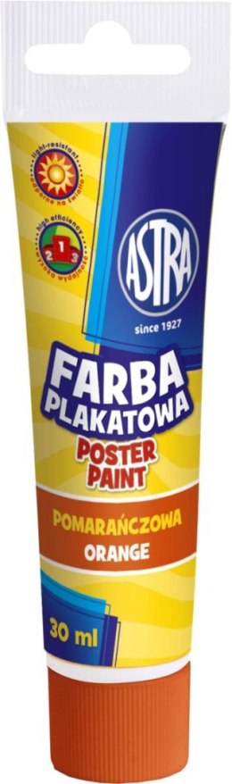 Farby plakatowe Astra kolor: pomarańczowa 30ml 1 kolor.