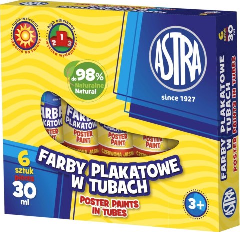 Farby plakatowe Astra kolor: zielony ciemny 30ml 1 kolor.