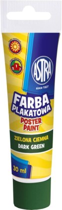 Farby plakatowe Astra kolor: zielony ciemny 30ml 1 kolor.