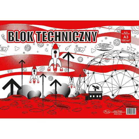 Blok techniczny Protos A3 biały 190g 10k