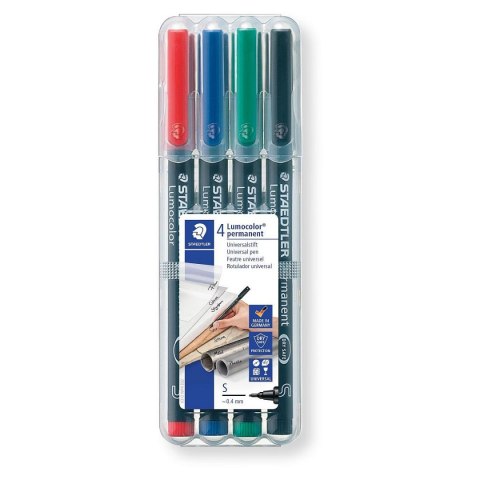 Foliopis Staedtler Lumocolor F komplet 4 kolory (313 WP4)