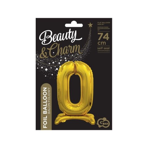Balon gumowy Beauty&Charm cyfra stojąca złota złota Godan (BC-ASZ0)