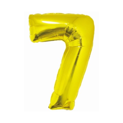 Balon foliowy Smart cyfra 7 złota 76cm Godan (CH-SZL7)