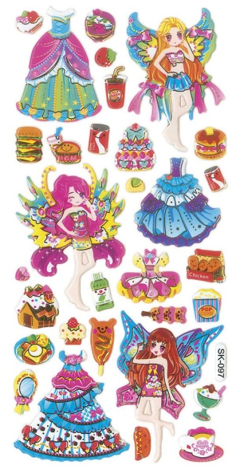 Naklejka (nalepka) Craft-Fun Series Wróżki wypukłe Titanum (SK-097)