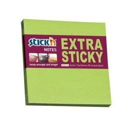 Notes samoprzylepny Stick'n zielony neonowy 90k [mm:] 76x76 (21672)