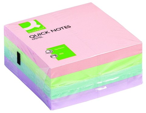 Notes samoprzylepny (karteczki) pastelowy mix 400k [mm:] 76x76 Q-Connect (KF01347)