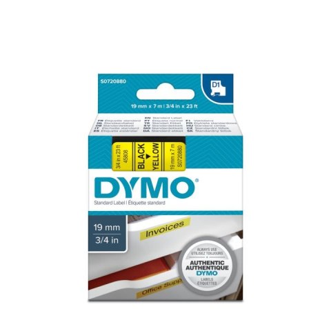 Taśma do drukarki etykiet 19x7 [mm x m] czarny Dymo (45808)