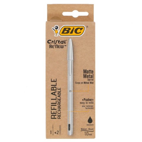 Długopis standardowy cristal RE'new wkład niebieski 1,0mm Bic (847897)