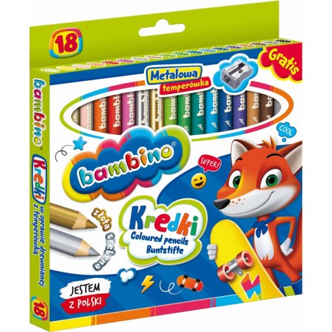 Kredki ołówkowe Bambino 18 kol. St.Majewski