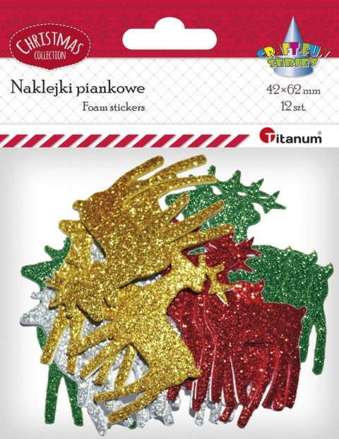 Naklejka (nalepka) Titanum Craft-Fun Series brokatowa Boże Narodzenie (YFXS115)