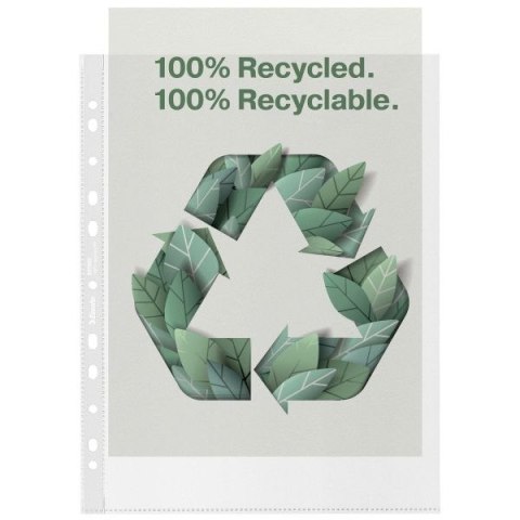 Koszulki na dokumenty Recycled Maxi groszkowa A4 kolor: bezbarwny typu U 100 mic. Esselte (627503)