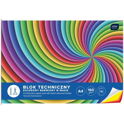 Blok techniczny Interdruk bloki A4 biały 160g 10k (BLTK)