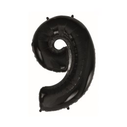 Balon foliowy cyfra 9 CZARNA 45cal Godan (FG-C85CZ9)