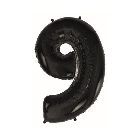 Balon foliowy cyfra 9 CZARNA 45cal Godan (FG-C85CZ9)