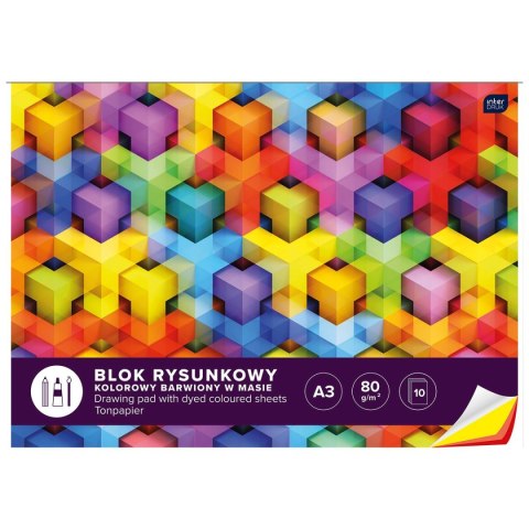 Blok rysunkowy Interdruk A3 mix 80g 10k (BLRA3K10)