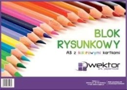 Blok rysunkowy Wektor A3 kolorowy 80g 20k