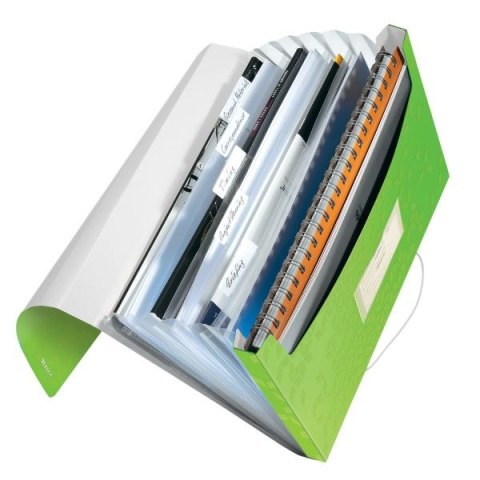 Teczka z przegródkami Wow A4 kolor: zielony 6 przegródek Leitz (45890054)
