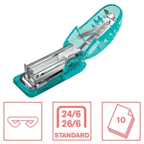 Zszywacz Colour Breeze F4 niebieski 10k (5001327) Rapid