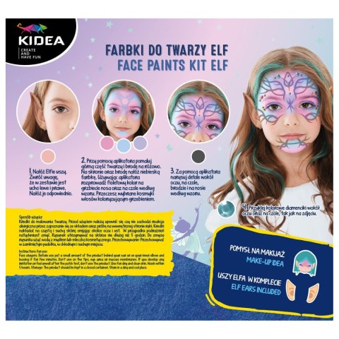 Farba do malowania twarzy kidea Elfie uszy 4 kolor. Derform (FDTZEUKA)