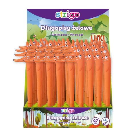 Długopis LISKI mix żelowy wkład niebieski 0,5mm Strigo (SSC236)