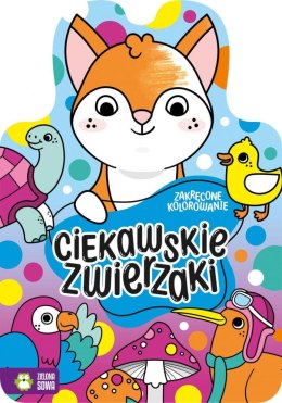 Książeczka edukacyjna Zielona Sowa Zakręcone kolorowanie. Ciekawskie zwierzaki