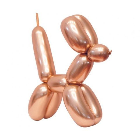 Balon gumowy do modelowania Beauty&Charm, platynowe różowo-złote, 50 szt. różowy Godan (CB-MLGRZ)