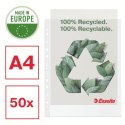 Koszulki na dokumenty Recycled Maxi groszkowa A4 kolor: bezbarwny typu U 70 mic. Esselte (627502)