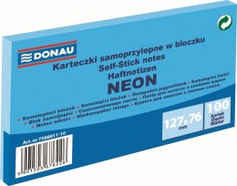 Notes samoprzylepny Donau Neon niebieski 100k [mm:] 127x76 (7588011-10)