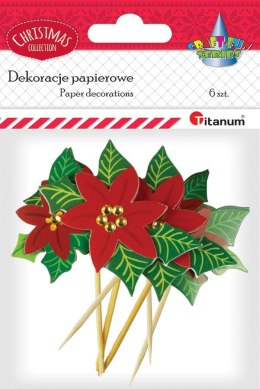 Ozdoba na piku Titanum Craft-Fun Series papierowa poinsecje xmass (4832)