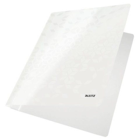 Skoroszyt A4 WOW biały perłowy karton 80g Leitz (30010001)