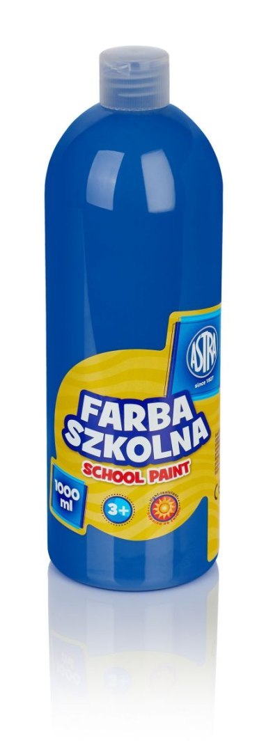 Farby plakatowe Astra szkolne kolor: niebieski ciemny 1000ml 1 kolor.