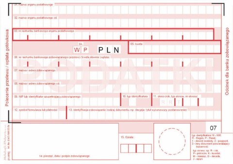 Druk samokopiujący A6 Podatki polecenie przelewu/wpłata gotówkowa 2-odc. 80k. Michalczyk i Prokop (471-5)