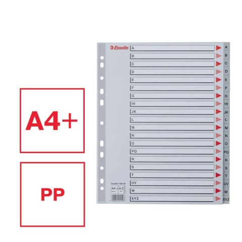 Przekładka alfabetyczna A4 szara 20k A-Z Esselte (100129)