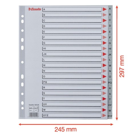 Przekładka alfabetyczna A4 szara 20k A-Z Esselte (100129)