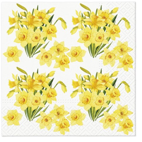 Serwetki Paw Tete Daffodills Bouquets mix bibuła [mm:] 330x330 (TL120600)