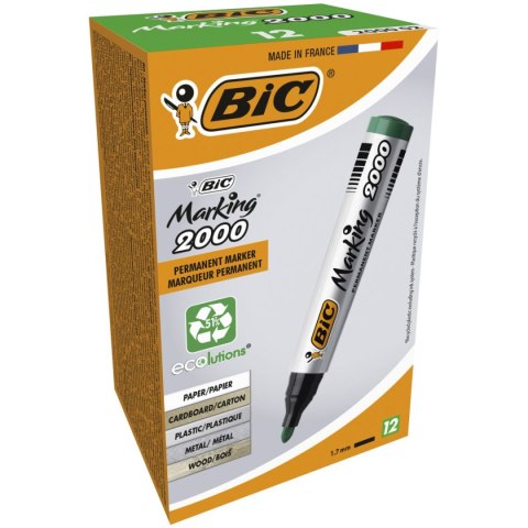 Marker permanentny Marking 2000 wkład zielony 1,5mm okrągła końcówka Bic (8209123)