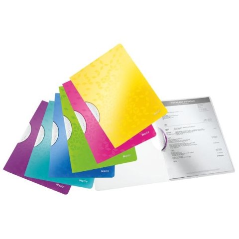 Skoroszyt A4 Wow ColorClip czarny plastik Leitz (41850095)