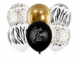 Balon gumowy Partydeco Girls Night Out, mix 6 sztuk mix 300mm (SB14P-303-000-6)