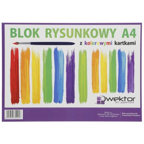 Blok rysunkowy kolor A4 mix 80g 20k Wektor
