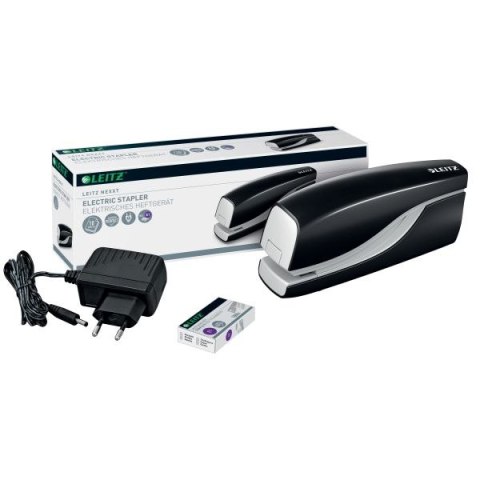 Zszywacz elektryczny Nexxt Series czarny transparentny 10k. plastik Leitz (55320095)