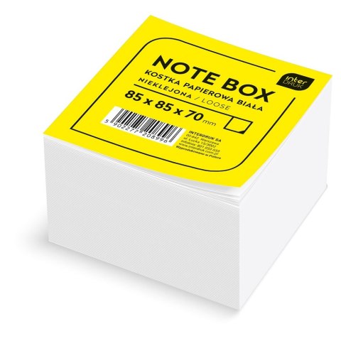 Kostka papierowa biały [mm:] 85x85x 70 Interdruk (KOSPAPNK7)