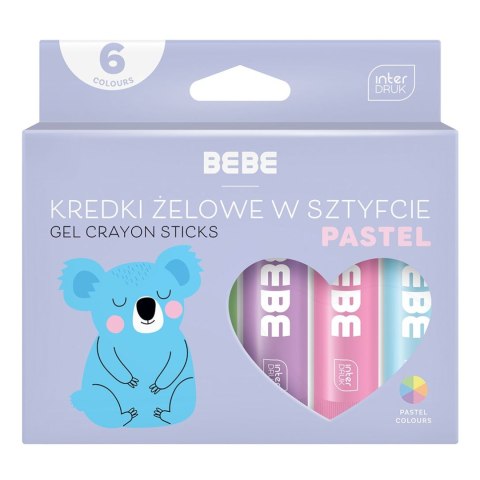 Kredki żelowe Interdruk BB PASTEL 6x10g 5902277316639 (IFARPLSZTBBP)